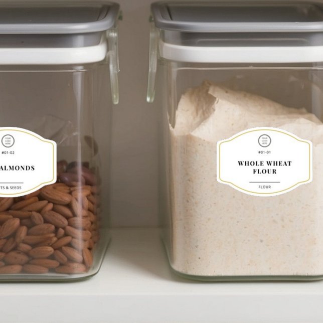 Elegante weiße, benutzerdefinierte Logokombination Aufkleber (Von Creator hochgeladen)