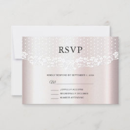 Elegante weiße, bläserne RSVP-Karte RSVP Karte