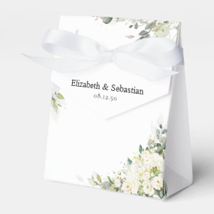 Elegante weiße Blumen-Hochzeitsgeschenkbox Geschenkschachtel