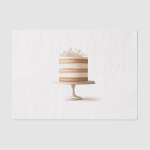 Elegante weiße Blumen-Hochzeitstorte Bäckerei Seidenpapier