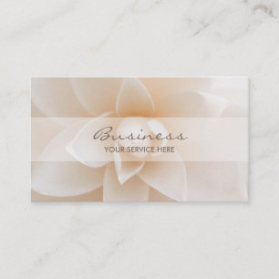 Elegante weiße Blumenkarten Visitenkarte