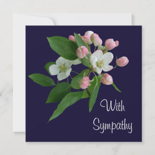 Elegante weiße Blüte Blume Beileid Karte