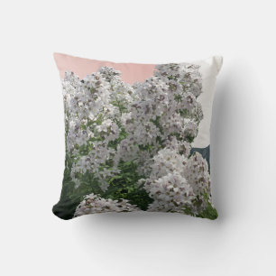 Elegante weiße Blütenblüten Kissen