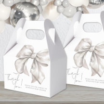 Elegante weiße Bogen-Baby-Party