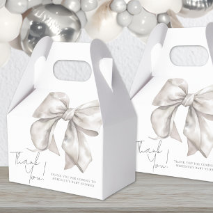 Elegante weiße Bogen-Baby-Party Geschenkschachtel