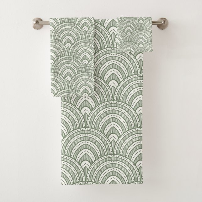 Elegante weiße Bögen Badhandtuch Set (Insitu)