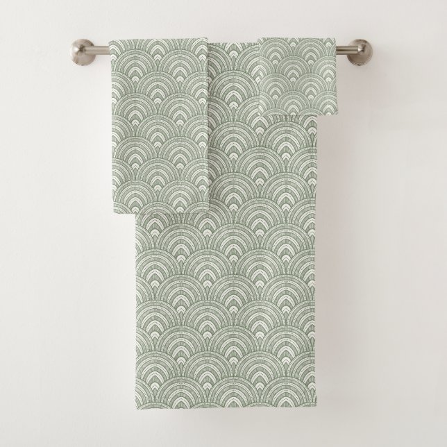 Elegante weiße Bögen Badhandtuch Set (Insitu)