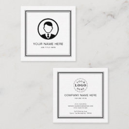 Elegante weiße Calling Card mit schwarzem Script Telefonnummerkarte