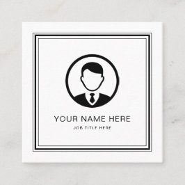 Elegante weiße Calling Card mit schwarzem Script Telefonnummerkarte