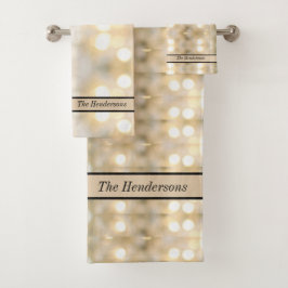 Elegante weiße Creme aus weißem Licht Chic Moderne Badhandtuch Set