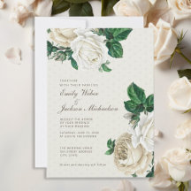 Elegante weiße Creme-Blumen-Botanische Hochzeit