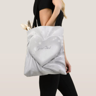 Elegante weiße Creme-Herz-Tasche