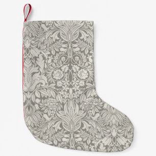 Elegante weiße Damast-Blumen-Homedekoration Kleiner Weihnachtsstrumpf