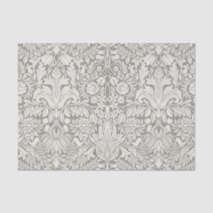 Elegante weiße Damast-Blumen-Homedekoration Seidenpapier
