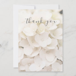 Elegante weiße Flora Flat Danke Karte