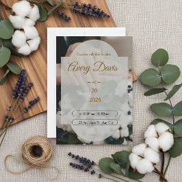 Elegante weiße florale Boho-Hochzeitseinladung Einladung