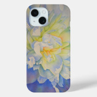 Elegante, weiße, gelbe Perle mit blühender Wasserf