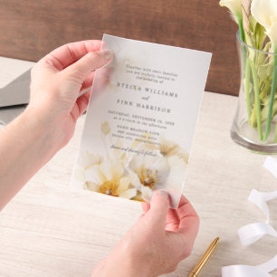 Elegante Weiße Gelbgold Blumen Hochzeit