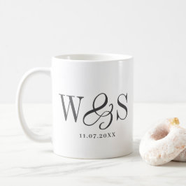 Elegante, weiße Hochzeitspaare Kaffeetasse