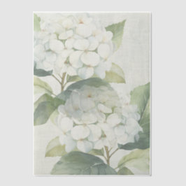 Elegante weiße Hortensien-Vellum-Überlagerung