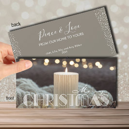 Elegante weiße Kerze Weihnachten