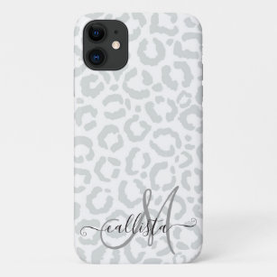Elegante Weiße Leoparde Cheetah Animal Print Case-Mate iPhone Hülle
