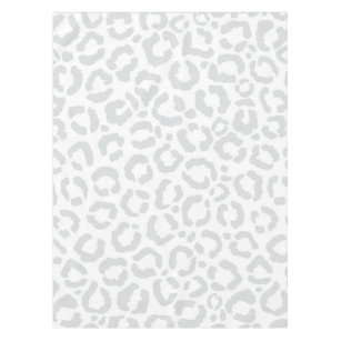 Elegante Weiße Leoparde Cheetah Animal Print Tischdecke