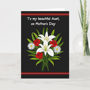 Elegante Weiße Lilien Mutter Karte