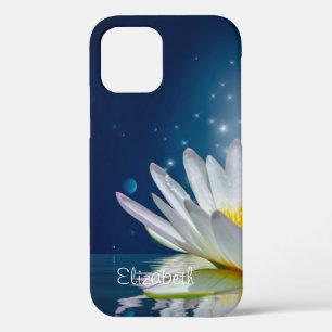 Elegante Weiße Lotusblau Case-Mate iPhone Hülle