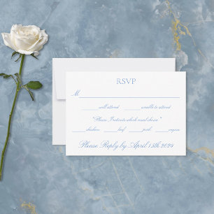 Elegante weiße minimalistische Einhorn-Pferde RSVP Karte