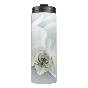 Elegante weiße Orchideen-Botanik-Kunst Thermosbecher