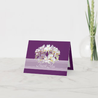 Elegante weiße Orchideen-Cluster-Dankeschön Dankeskarte