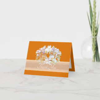 Elegante weiße Orchideen-Cluster-Dankeschön Dankeskarte