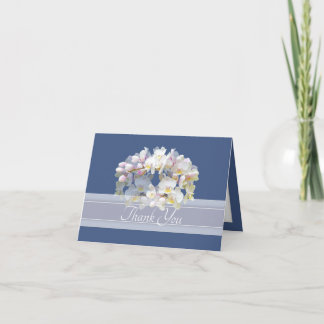 Elegante weiße Orchideen-Cluster-Dankeschön Dankeskarte