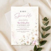 Elegante weiße Orchideen-Wildblumen-Baby-Party
