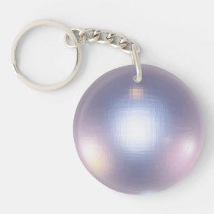 Elegante weiße Perle schimmernder Diamant Bling Schlüsselanhänger