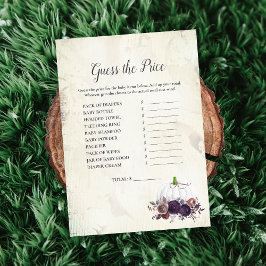 Elegante weiße Pumpkin schätzen den Preis Einladung