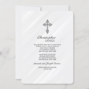 Elegante weiße religiöse Einladung