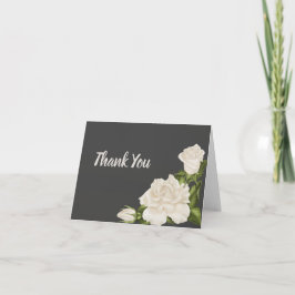 Elegante weiße Rose danken Ihnen Dankeskarte