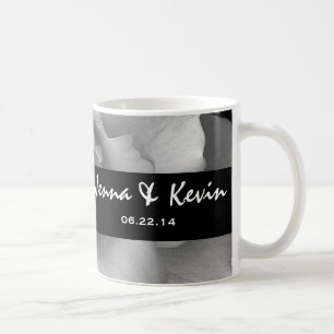 Elegante weiße Rosen-Hochzeits-Geschenk-Sammlung Tasse