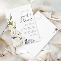 Elegante Weiße Rosen und Hydrangeas Hochzeit