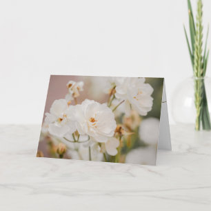 Elegante weiße Rosenblumen-Foto Frohen Muttertag Karte