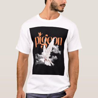 Elegante Weiße Taube T-Shirt