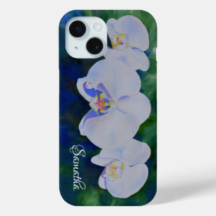 Elegante, weiße tropische Boho-Orchideen Case-Mate iPhone Hülle
