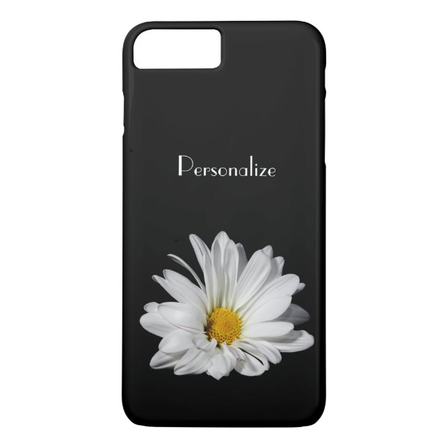 Elegante weißes Gänseblümchen-Blume mit Namen Case-Mate iPhone Hülle (Rückseite)