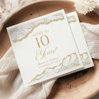 Elegante Weißgold-Achat-10-Jahres-Jubiläumsfeier