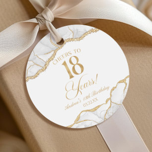 Elegante Weißgold-Achat-18.-Geburtstagsfeier Geschenkanhänger