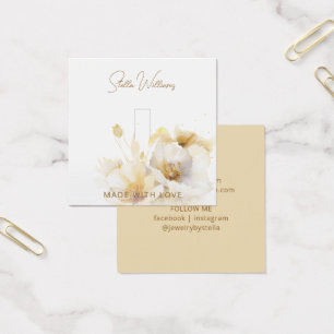 Elegante Weißgold-Blumenring-Anzeige Karte