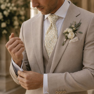 Elegante Weizenwiese Hochzeit Krawatte