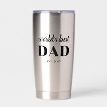 Elegante Welt Bestester Papa Gegründet Custom Jahr